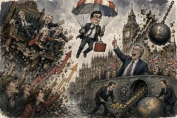 A crumbling “SAFE SEAT” stage in the House of Commons thumbnail