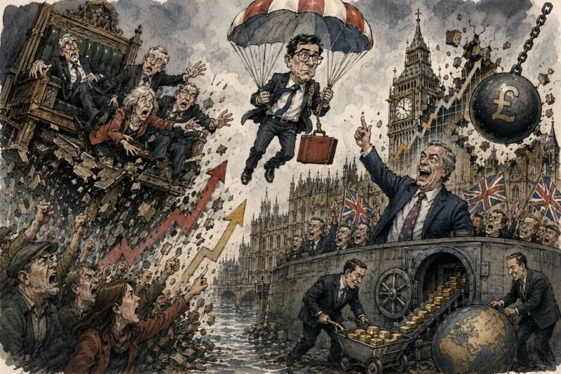 A crumbling “SAFE SEAT” stage in the House of Commons thumbnail